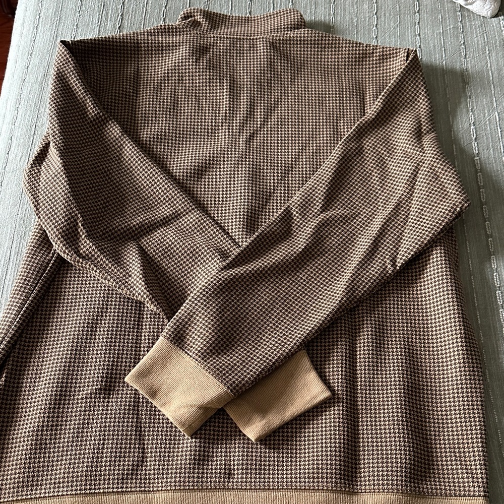 Lands' End Brown Zip Up Sweater - Picture 5 of 5